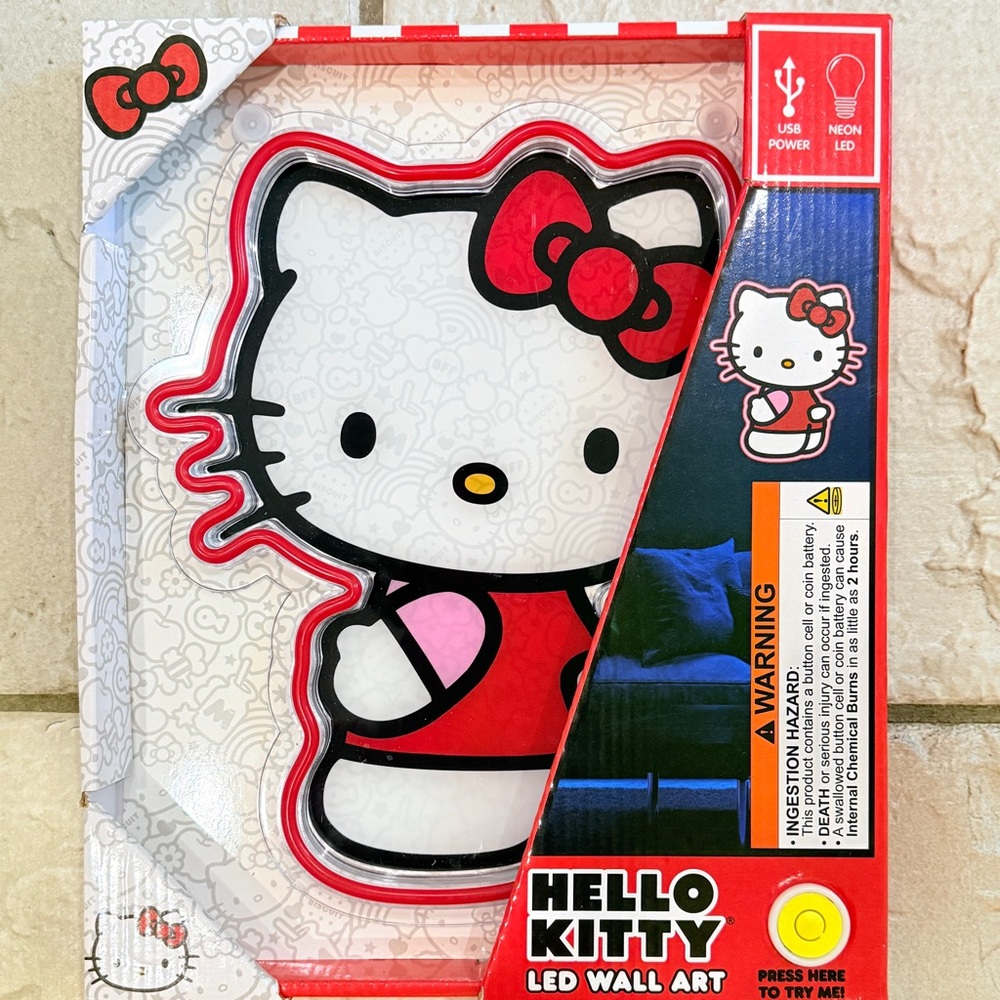 Sanrio Hello Kitty Light Up LED Wall Decor Art New